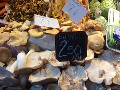 Markthalle in Malaga mit Pilzen!