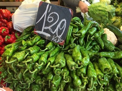 Grüner Paprika in Malaga: 1,20 Euro pro Kilo...