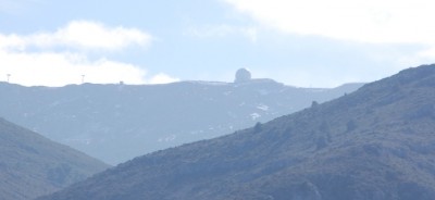 In der Sierra Aitana sah man gestern nur noch wenige Schneefelder wie hier um die &quot;base militar de la Sierra Aitana&quot;