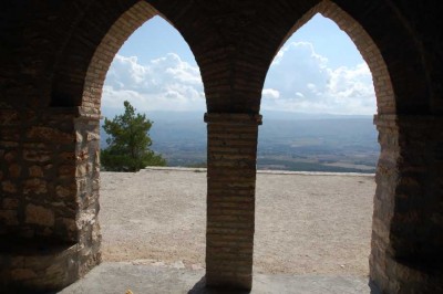 Ermita Sant Esteve (1666) bei Ontinyent mit Ausblick auf das Vall d’Albaida