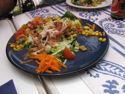 IMG_0548.JPG (4.41 MiB) 2820 mal betrachtet Ensalada tibia con beicon, nueces, parmesano, picatostes y aliña tibio