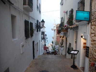 Gasse, in der das Restaurant &quot;El Negre&quot; liegt.