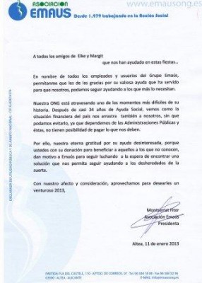 Emaús Danksagung.jpg (28.44 KiB) 4574 mal betrachtet Danksagung (auf Spanisch)