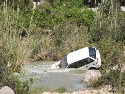 Das verunglückte Auto (Foto Florecilla)