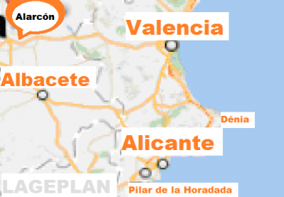 Karte Alarcón - Costa Blanca - Provinz Alicante