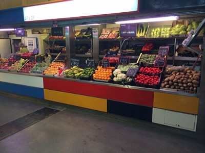 Die Markthalle am Montag...