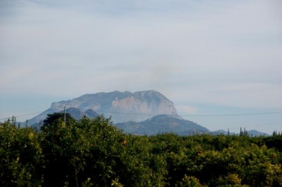 im Hintergrund der Montgó