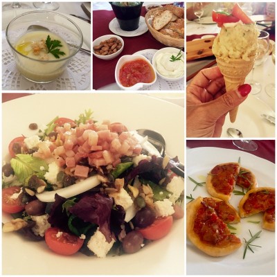 AAFB7788.jpg (175.54 KiB) 1632 mal betrachtet Gefolgt von kalter Kartoffelsuppe, Kartoffelsalat mit Thunfisch im Hörnchen,<br />zwei verschiedenen Cocas, Salat mit Speck und Schafskäse