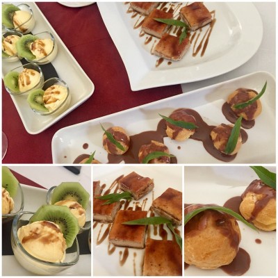 DNKU0452.jpg (166.49 KiB) 1632 mal betrachtet Zum Abschluss Kaffee mit Profiteroles, Mandelkuchen und Vanille-Eis.