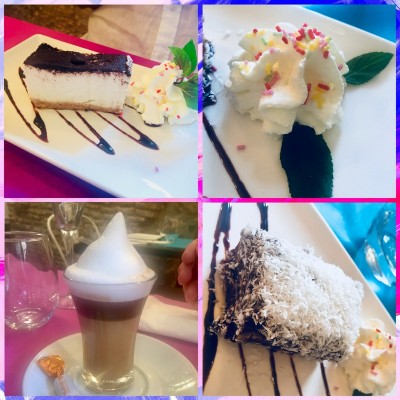 Postre.JPG (165.51 KiB) 3515 mal betrachtet Tarta de Queso, Tarta de Chocolate con Coco<br />y café