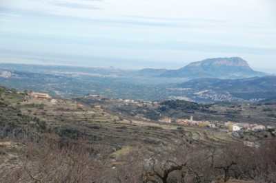 La Vall de Laguar - im Vordergrund das Dorf Benimaurell