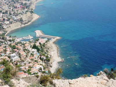 Auf dem Fußweg zurück: Blick auf  Puerto Blanco