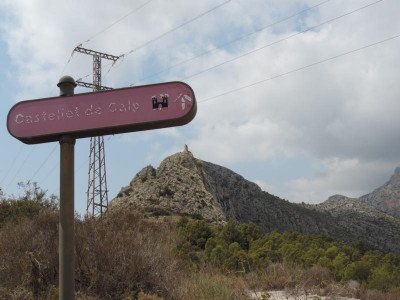 Hinweisschild zum Castellet