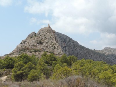 Blick von der Straße zum Castellet