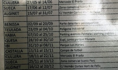 Das Foto des Kalenders hat der nette ITV-Angestellte<br />in seinem mobilen Büro für mich geschossen.