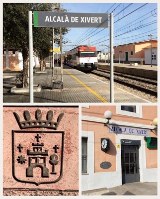 An der Bahnlinie Barcelona - Valencia gelegen