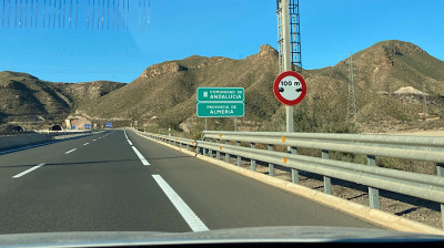 Grenzüberschreitung - hier verlassen wir die Comunidad Murcia