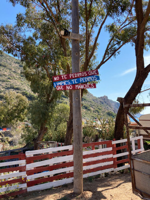 an den kleinen Hippiestrand San Pedro bei Las Negras (Almeria)