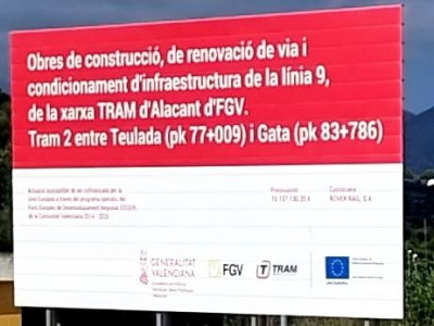 2 Hinweisschild auf Bauarbeiten zwischen Teulada und Gata.JPG (32.17 KiB) 2318 mal betrachtet Schon am Bahnhof wies ein großes Schild darauf hin, dass mit Bauarbeiten zwischen Teulada und Gata gerechnet werden muss.