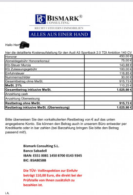 Kosten Pkw ummelden