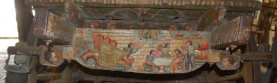 Detail: Schnitzereien an der Kutsche