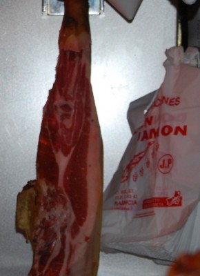 Angeschnittener Jamón de pata negra