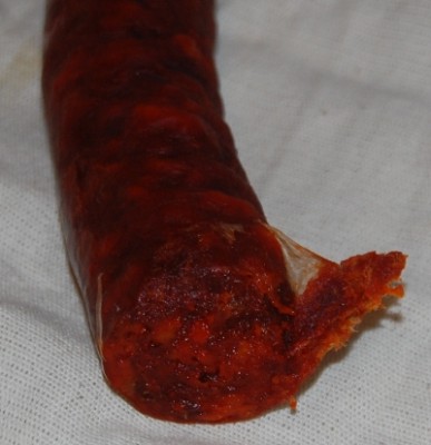 Chorizo im Anschnitt