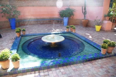 Jardin Majorelle - Brunnen im Eingangsbereich