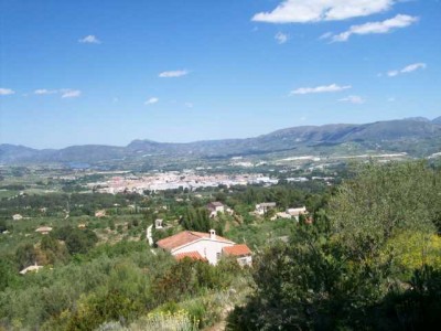 Blick auf Muro von der Sierra Mariola